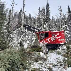 Eltec 277 logging in a snowy forest